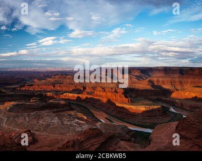 Dead Horse Point übersehen bei Sonnenuntergang, Utah, USA Stockfoto