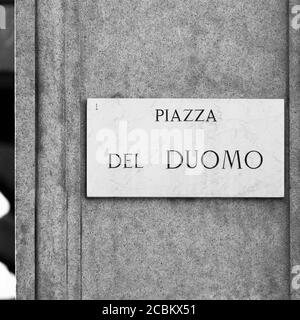 Piazza del Duomo, der Platz vor dem Mailänder Dom (Duomo di Milano), Mailand, Italien Stockfoto