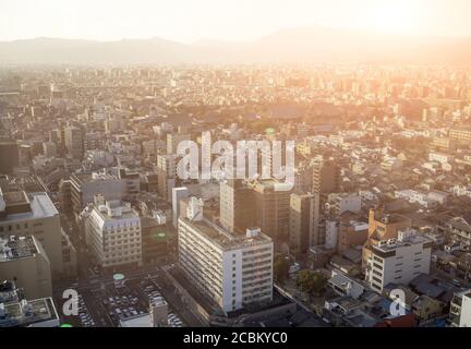 Luftaufnahme der Stadt, Kyoto, Japan Stockfoto