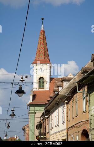 Traditionelle Gebäude, Sibiu, Rumänien, Europa Stockfoto