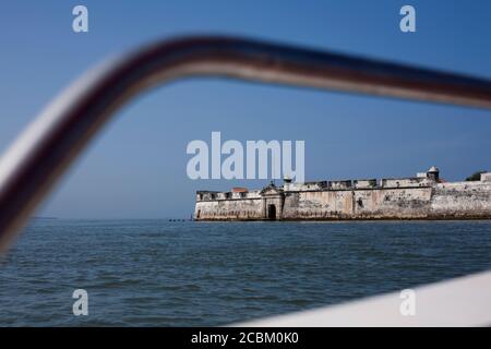 Blick auf Castillo San Fernando de Bocachica, Cartagena, Kolumbien, Südamerika Stockfoto