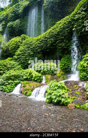 Benang Kelambu Wasserfall, Lombok, Indonesien Stockfoto