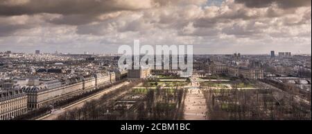 Stadtansicht des Louvre, Paris, Frankreich Stockfoto