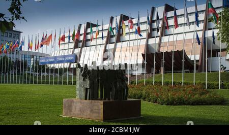 Europalast, Sitz des Europarates, Straßburg, Frankreich Stockfoto
