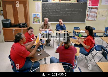 Austin, Texas, USA, 22. September 2006: Lehrer in Aktion an der Travis High School, einer überwiegend hispanischen High School auf der Südseite von Austin. ©Bob Daemmrich/ Stockfoto