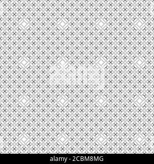 Vektor nahtloses Muster. Abstrakter, kleiner strukturierter Hintergrund. Klassische einfache geometrische Textur mit sich wiederholenden kleinen Rauten, Kreuzen. Oberfläche für w Stock Vektor