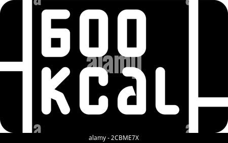 Lebensmittel kcal App Glyphen Symbol Vektor Illustration Stock Vektor
