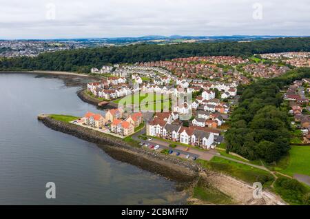 Luftaufnahme des Hafens von St Davids, Dalgety Bay, Fife, Schottland. Stockfoto