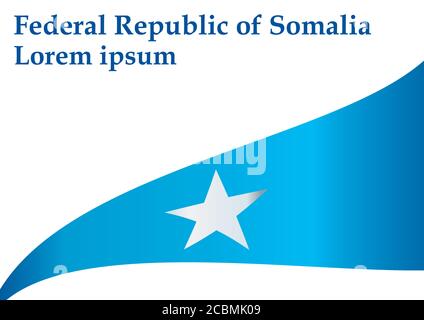 Flagge Somalias, Bundesrepublik Somalia. Vorlage für Award Design, ein offizielles Dokument mit der Flagge Somalias. Stock Vektor