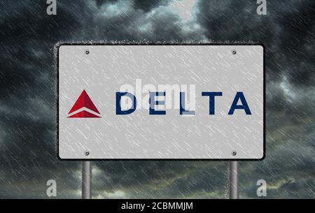 Logo von Delta Air Lines Stockfoto