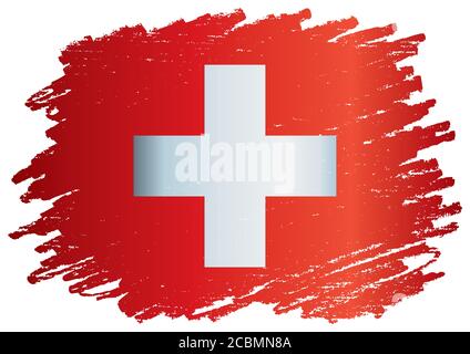 Flagge der Schweiz, Schweizerische Eidgenossenschaft. Vorlage für Award Design, ein offizielles Dokument mit der Flagge der Schweiz. Stock Vektor