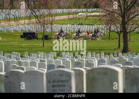 Arlington, USA: Grabsteine auf dem Nationalfriedhof von Arlington in der Nähe von Washington DC Stockfoto