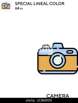 Camera Special lineales Farbvektorsymbol. Kamerasymbole für Ihr Geschäftsprojekt Stock Vektor