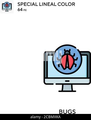 Bugs spezielles lineales Farbvektorsymbol. Bugs-Symbole für Ihr Geschäftsprojekt Stock Vektor