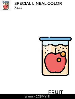 Frucht Spezielle Linienfarbe Vektor-Symbol. Obst-Icons für Ihr Business-Projekt Stock Vektor