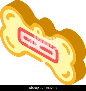 Namensschild isometrisches Symbol Vektorgrafik Stock Vektor