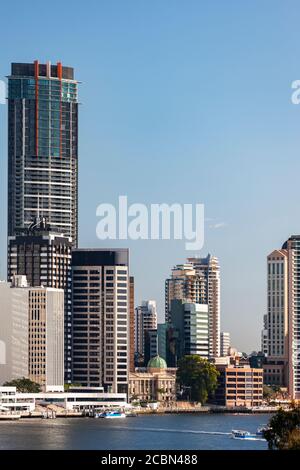 Skylines der Stadt Brisbane, CBD in Australien Stockfoto