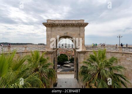 Bastion von Saint Remy in Cagliari auf der Insel Sardinien, Italien. Stockfoto