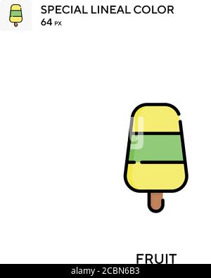 Frucht Spezielle Linienfarbe Vektor-Symbol. Obst-Icons für Ihr Business-Projekt Stock Vektor