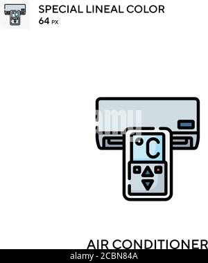Klimaanlage spezielles lineales Farbvektor-Symbol. Klimaanlagensymbole für Ihr Geschäftsprojekt Stock Vektor