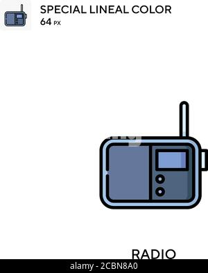 Radio Special Lineal Farbe Vektor-Symbol. Radiosymbole für Ihr Geschäftsprojekt Stock Vektor