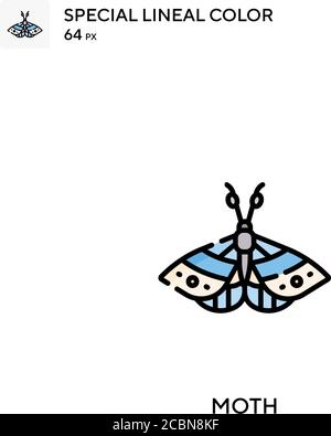Motte spezielles lineales Farbvektorsymbol. Motte-Symbole für Ihr Geschäftsprojekt Stock Vektor