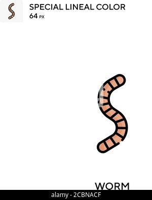 Worm spezielles lineales Farbvektorsymbol. Worm-Symbole für Ihr Geschäftsprojekt Stock Vektor