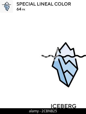 Eisberg spezielles lineales Farbvektorsymbol. Iceberg-Symbole für Ihr Geschäftsprojekt Stock Vektor