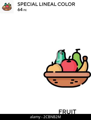 Frucht Spezielle Linienfarbe Vektor-Symbol. Obst-Icons für Ihr Business-Projekt Stock Vektor