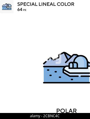 Polares spezielles lineares Farbvektorsymbol. Polarsymbole für Ihr Geschäftsprojekt Stock Vektor