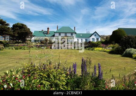 Government House, Heimat der Gouverneure der Falkland Islands, Port Stanley, Falkland Islands (Islas Malvinas), Großbritannien Stockfoto