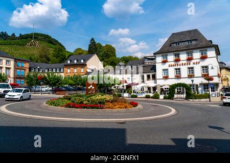 Die Stadt Saarburg, an der Saar, Hol Saarburg Hof, Rheinland-Pfalz, Deutschland Stockfoto