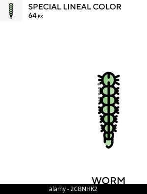 Worm spezielles lineales Farbvektorsymbol. Worm-Symbole für Ihr Geschäftsprojekt Stock Vektor
