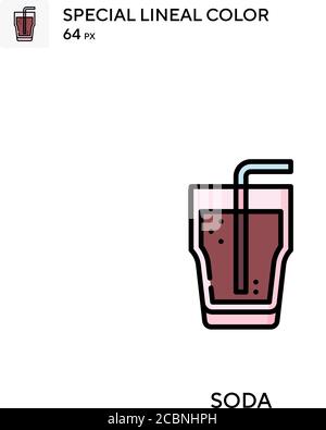Soda Special Lineal Farbe Vektor-Symbol. Soda-Symbole für Ihr Geschäftsprojekt Stock Vektor