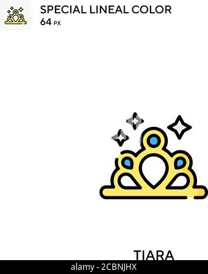 Tiara spezielles lineales Farbvektorsymbol. Tiara-Symbole für Ihr Geschäftsprojekt Stock Vektor