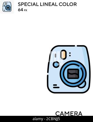 Camera Special lineales Farbvektorsymbol. Kamerasymbole für Ihr Geschäftsprojekt Stock Vektor