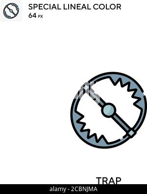 Trap-spezielles lineales Farbvektorsymbol. Trap-Symbole für Ihr Geschäftsprojekt Stock Vektor