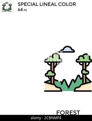 Forest Special Lineal Farbe Vektor-Symbol. Symbole für die Gesamtstruktur Ihres Geschäftsprojekts Stock Vektor