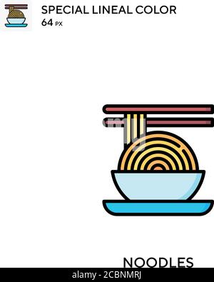 Nudeln Spezielle lineare Farbe Vektor-Symbol. Nudeln Symbole für Ihr Business-Projekt Stock Vektor
