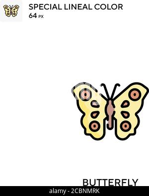 Schmetterling spezielles lineales Farbvektor-Symbol. Schmetterlingsbilder für Ihr Geschäftsprojekt Stock Vektor