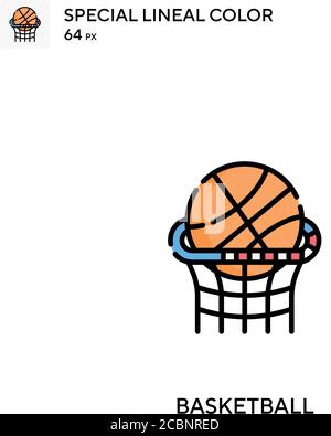 Basketball Special Lineal Farbe Vektor-Symbol. Basketball-Symbole für Ihr Business-Projekt Stock Vektor