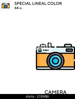 Camera Special lineales Farbvektorsymbol. Kamerasymbole für Ihr Geschäftsprojekt Stock Vektor