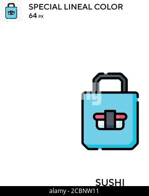 Sushi Special Lineal Farbe Vektor-Symbol. Sushi-Symbole für Ihr Geschäftsprojekt Stock Vektor