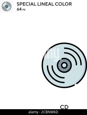 CD-spezielles lineales Farbvektorsymbol. CD-Symbole für Ihr Geschäftsprojekt Stock Vektor
