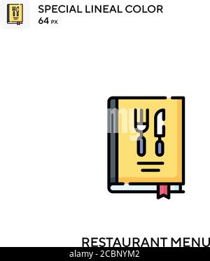 Restaurant-Menü Spezielle Linienfarbe Vektor-Symbol. Menüsymbole für Restaurants für Ihr Geschäftsprojekt Stock Vektor