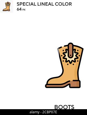 Stiefel spezielles lineales Farbvektorsymbol. Startet Symbole für Ihr Geschäftsprojekt Stock Vektor