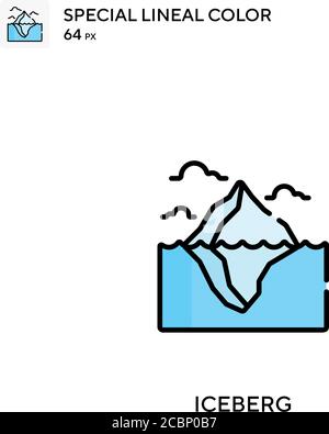 Eisberg spezielles lineales Farbvektorsymbol. Iceberg-Symbole für Ihr Geschäftsprojekt Stock Vektor