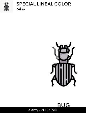 Bug spezielles lineales Farbvektorsymbol. Fehlersymbole für Ihr Geschäftsprojekt Stock Vektor