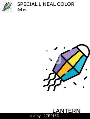 Laterne Spezielle lineare Farbe Vektor-Symbol. Laternen-Symbole für Ihr Geschäftsprojekt Stock Vektor