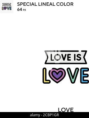 Love Special Lineal Farbe Vektor-Symbol. Liebe Ikonen für Ihr Business-Projekt Stock Vektor